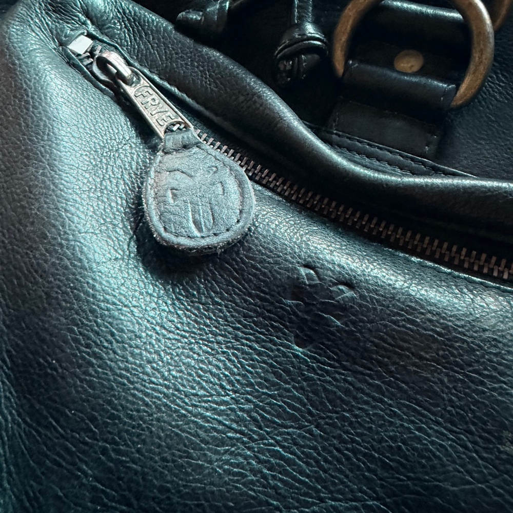 FRYE Black Leather Back Pack, big bag